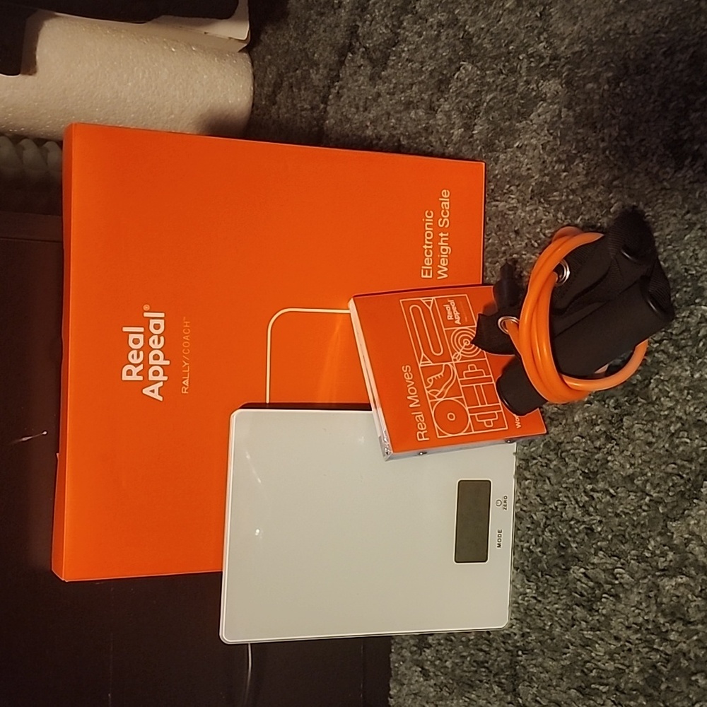 Real Appeal Weight Scale, Food Scale, Work Out DVD'S and Work Out Band